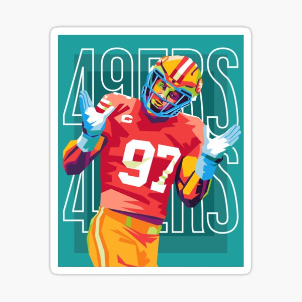 Nick Bosa Jersey Sticker for Sale by aenewby