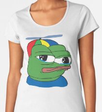 Apu Apustaja PepeTheFrog Der Helferhut Traurig weinen Pepe Kekistan-Wandaugen Pepe HD QUALITÄT ONLINE-SHOP Premium Rundhals-Shirt