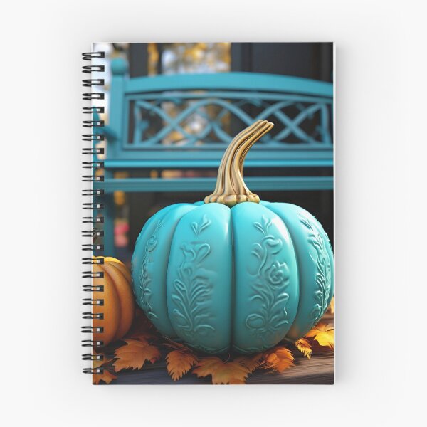 Item preview, stunning teal pumpkin digital art designed and sold by dcrc.