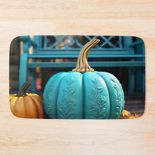 Item preview, stunning teal pumpkin digital art designed and sold by dcrc.