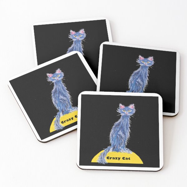 Item preview, CRAZY CAT prefers to be out and about in the deep dark of night designed and sold by GL/gittalandgraf.