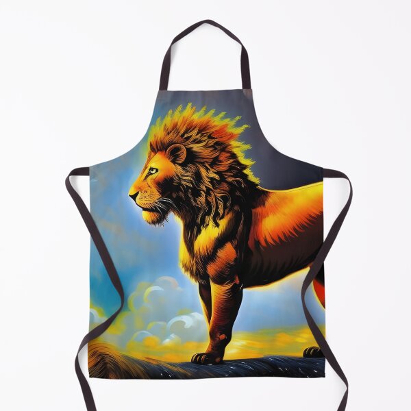 Item preview, Charcoal Orange Lion, Ai Generated Art designed and sold by ACC .