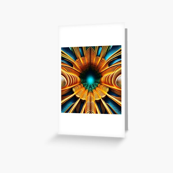 Metamorphic Transformation Fractal Greeting Card