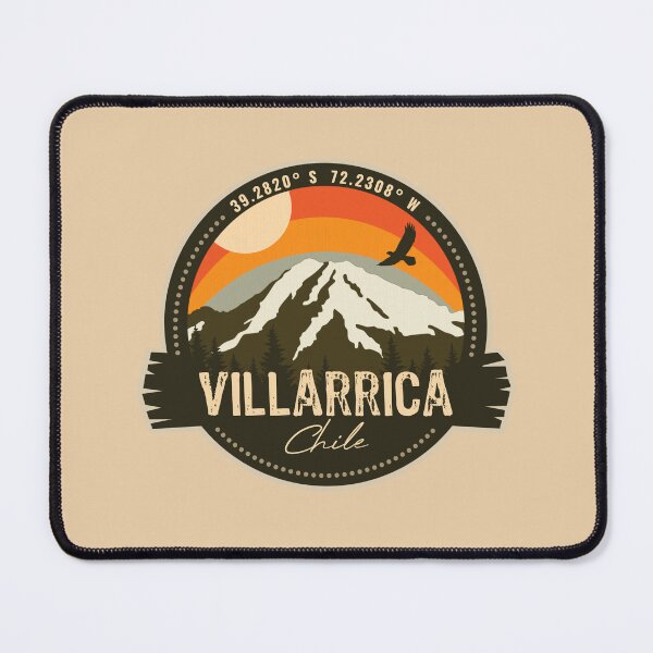 Item preview, Villarrica Volcano Chile Volcanic Eruption Retro Vintage Badge designed and sold by mountainfad.