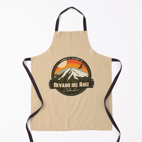 Item preview, Nevado del Ruiz Volcano Colombia Volcanic Eruption Retro Vintage Badge designed and sold by mountainfad.