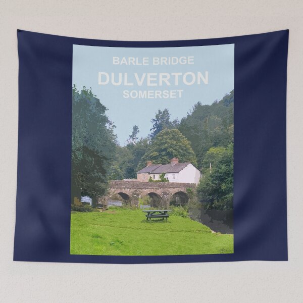 Item preview, Dulverton Somerset. Exmoor. Travel location poster designed and sold by BarbaraGlebska.