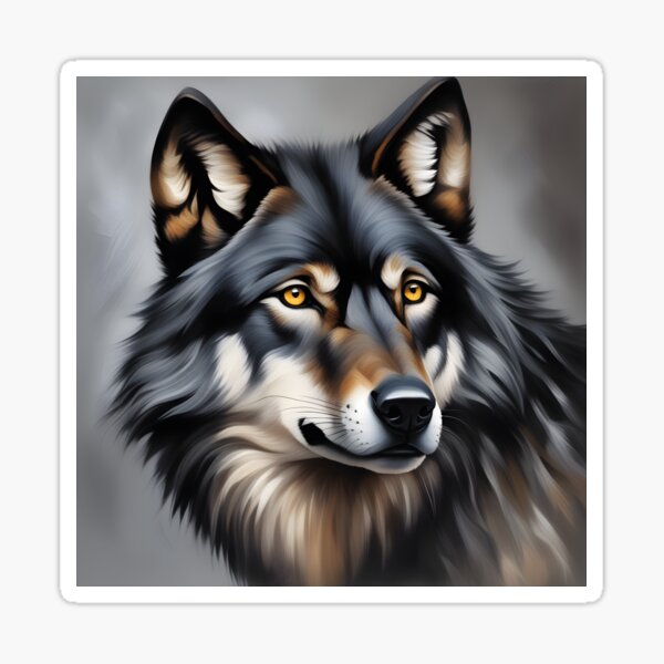 Black wolf Sticker