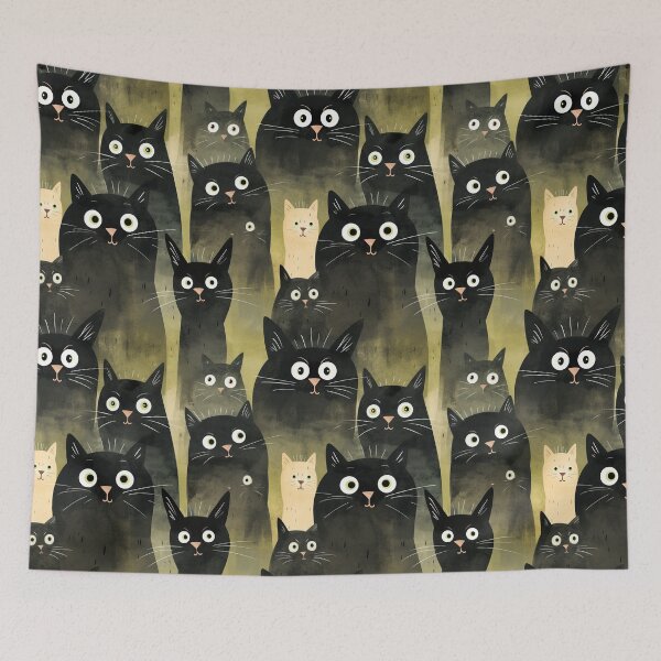 Item preview, Surprised Adorable Watercolor Cats designed and sold by VintageFlorals.
