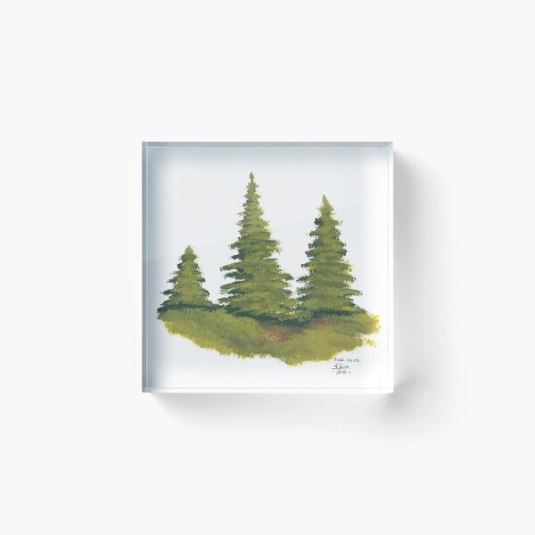 Item preview, Painted Acrylic Pines designed and sold by AtrixArt.