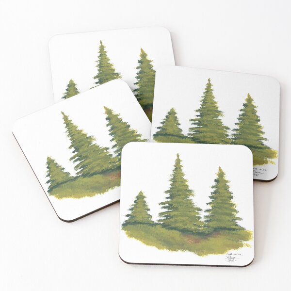 Item preview, Painted Acrylic Pines designed and sold by AtrixArt.