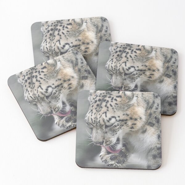 Item preview, Snow Leopard licking his paw designed and sold by Martin Leber.