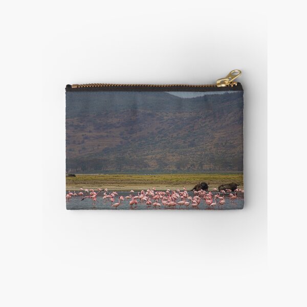 Item preview, Kenya. Lake Nakuru National Park. Flamingos with Buffalos in the background. designed and sold by vadim19.