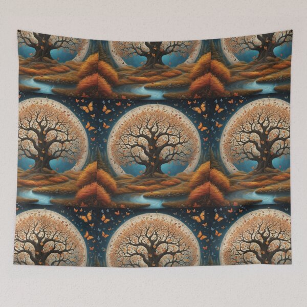 Item preview, Magical Halo Autumn Fall Tree and Butterflies designed and sold by DigiDesignArt.