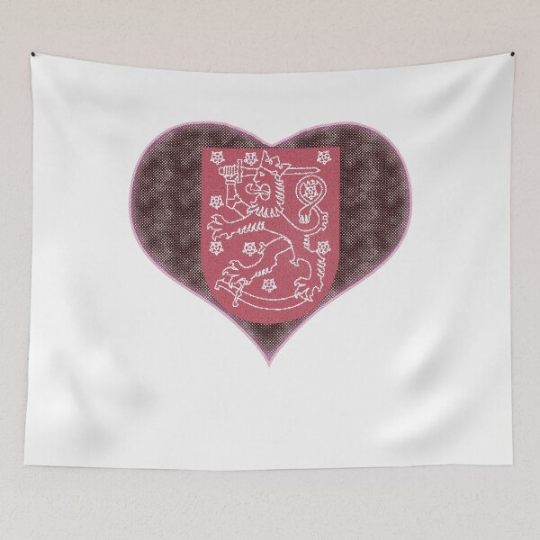 Item preview, Finland Heart Coat of Arms Deluxe designed and sold by merchhost.