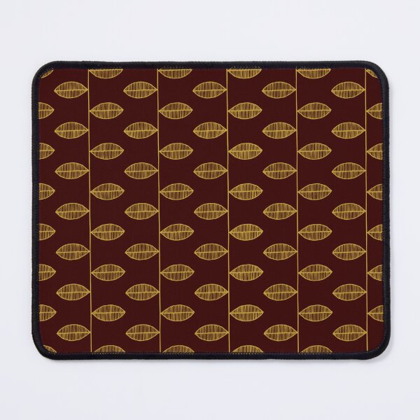 Item preview, Golden Leaf Burgundy Scandi Pattern designed and sold by HintofNature.