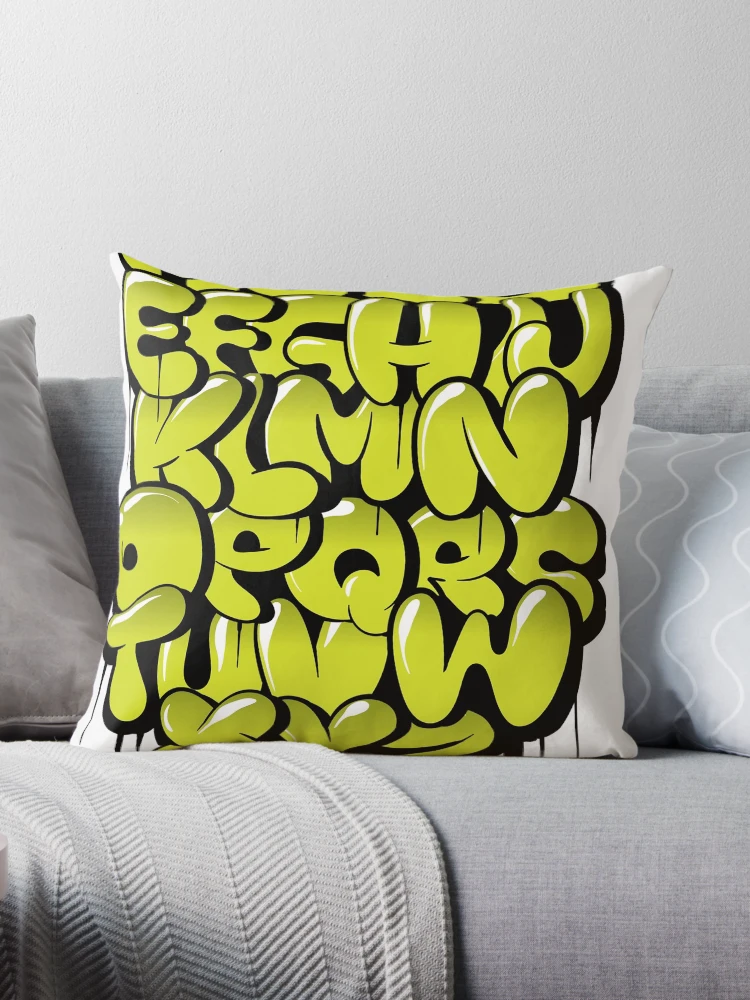 Graffiti throw pillows hot sale