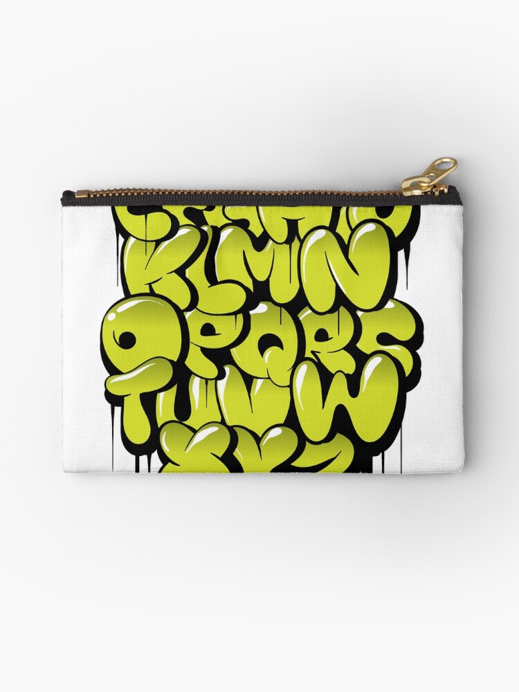 Bolsos De Mano Mano Dibujada Burbujas De Alfabeto De Graffiti De Estilo De Letras De Kirart Redbubble