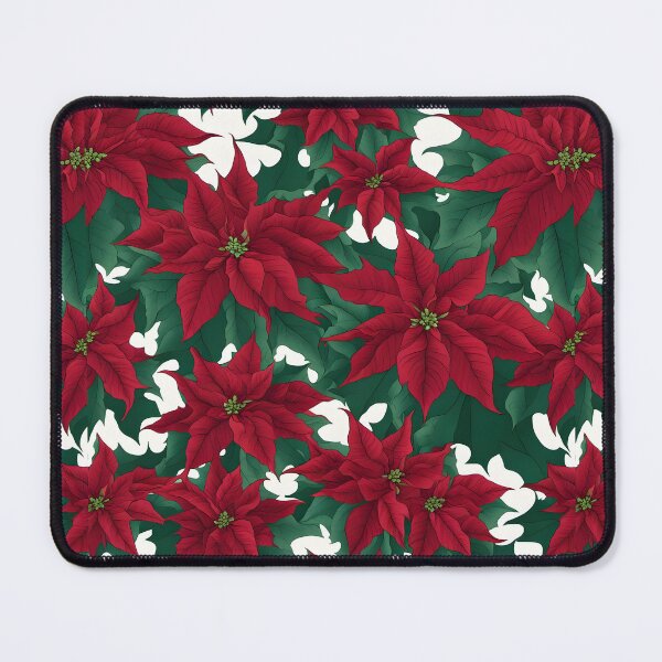 Item preview, A seamless pattern of elegant poinsettia flowers designed and sold by theredsharp.