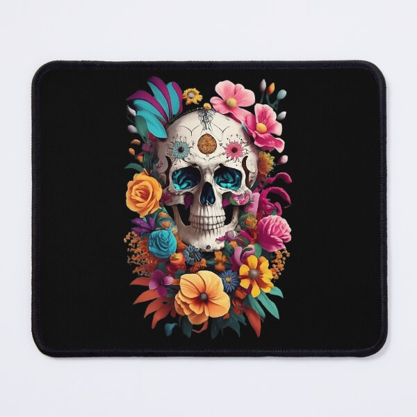Item preview, Elegant Skull Design with Intricate Flower Art designed and sold by Day Dreamer.