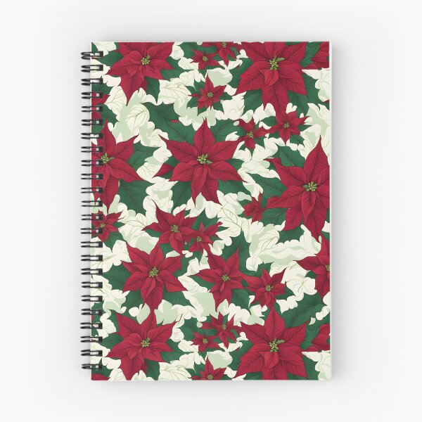 Item preview, A seamless pattern of elegant poinsettia flowers designed and sold by theredsharp.
