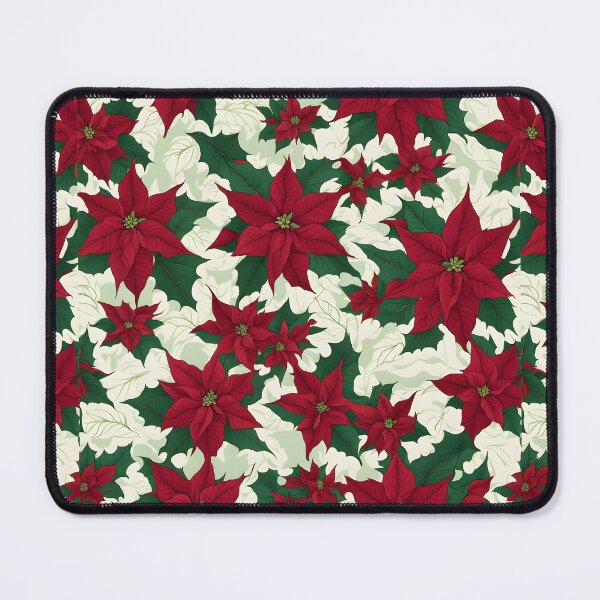 Item preview, A seamless pattern of elegant poinsettia flowers designed and sold by theredsharp.