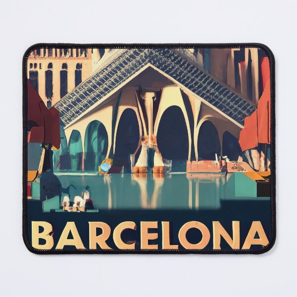 Item preview, Barcelona, Spain, La Sagrada Familia, Cities of the World, Vintage style designed and sold by emaga.