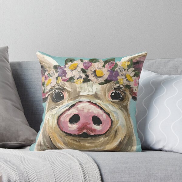 Item preview, Cute Pig Art, Farmhouse Pig art designed and sold by leekellerart.
