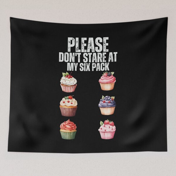 Item preview, Please Don't Stare Cupcakes Abs Six Pack, Funny Workout designed and sold by KAYDEE01212 ✨.
