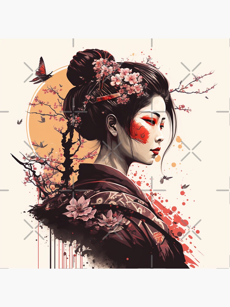 LONDONART GEISHA WALLPAPER