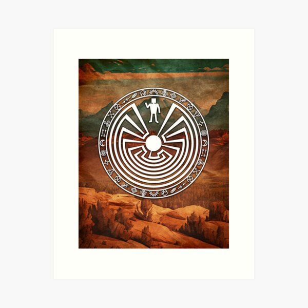 Item preview, Man in the Maze [white] designed and sold by Peregrinus Creative.