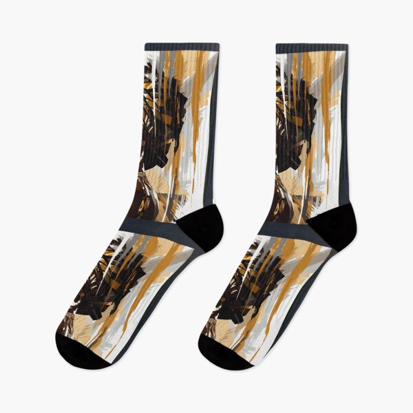 Item preview, AFRICAN WOMAN BLACK GOLD WHITE STRIPES ABSTRACT 1 designed and sold by justyna-s28.