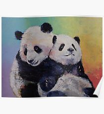 Panda Umarmungen Poster