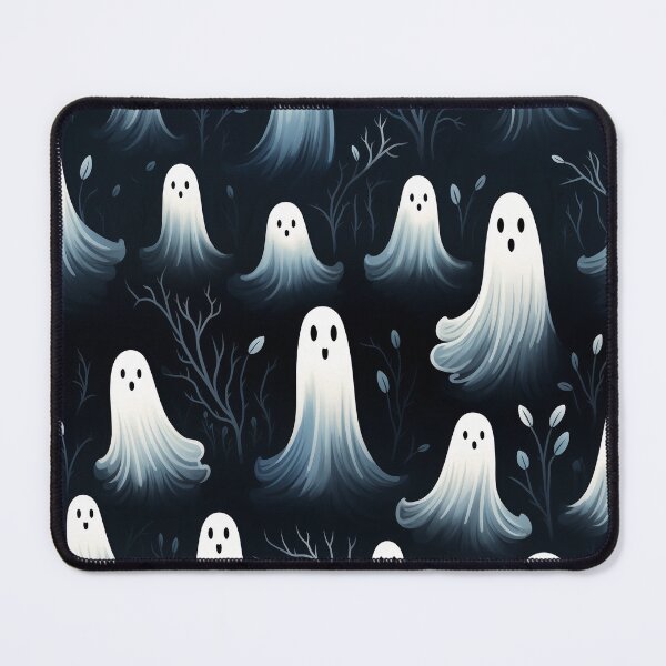 Item preview, Ghost gathering in blue seamless pattern designed and sold by mlis.arts.