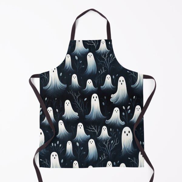 Item preview, Ghost gathering in blue seamless pattern designed and sold by mlis.arts.