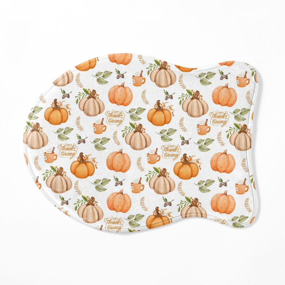 Thanksgiving aesthetic fall pumpkin pattern - beige background Throw Pillow  for Sale by Smitzprints