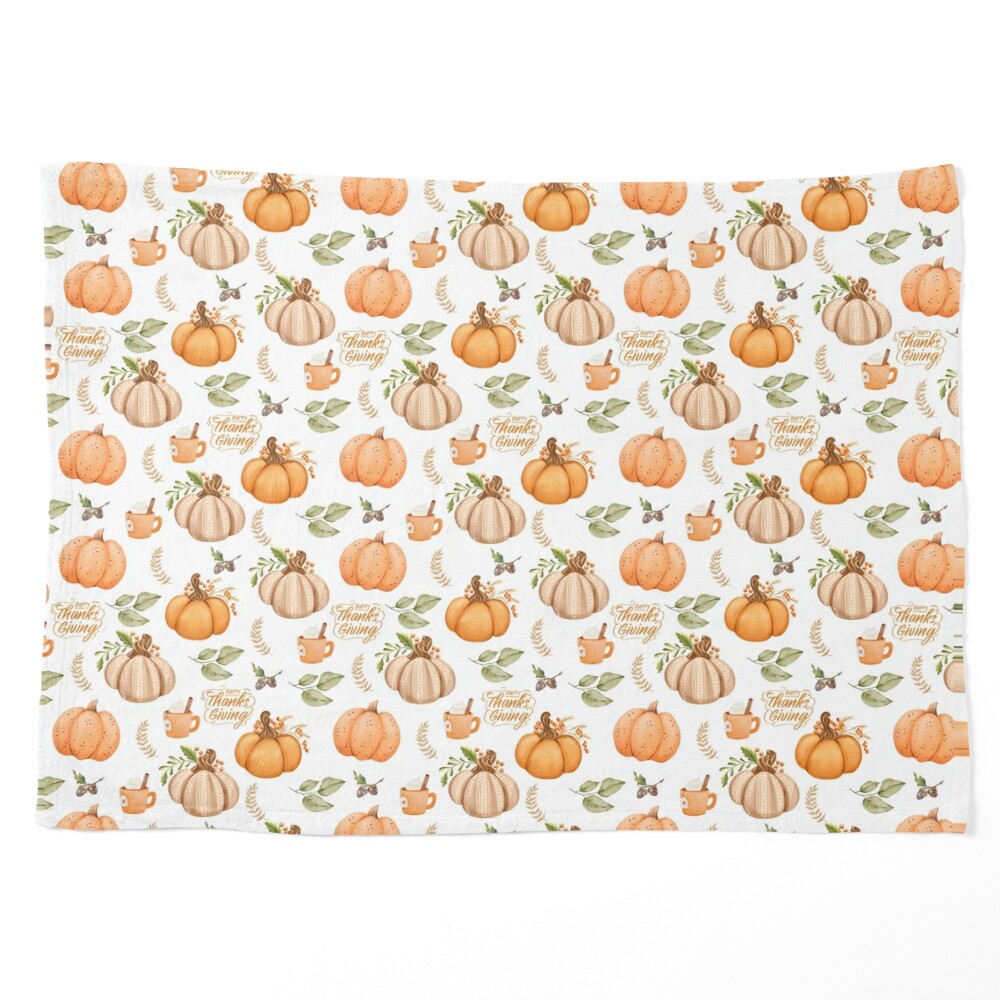 Thanksgiving aesthetic fall pumpkin pattern - beige background Throw Pillow  for Sale by Smitzprints