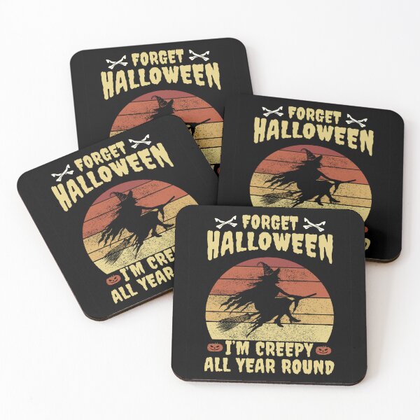 Item preview, Forget Halloween, I'm Creepy All Year Round, Witch, retro Sunset designed and sold by Sunmoonlove.
