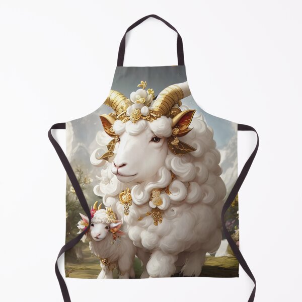 Item preview, ram white, magestic, golden, king, queen, Kingdom, cute designed and sold by Cyber Kids.