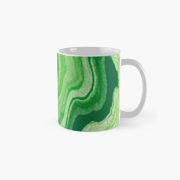 Green Geode Acrylic Pour Classic Mug