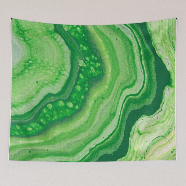 Item preview, Green Geode Acrylic Pour designed and sold by Bethany Christensen.