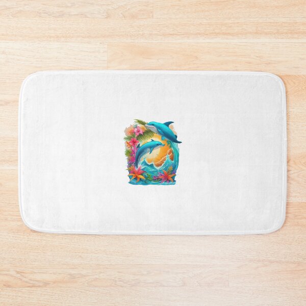 Item preview, Clipart of a colorful and floral dolphins.  designed and sold by Vegasstickers.