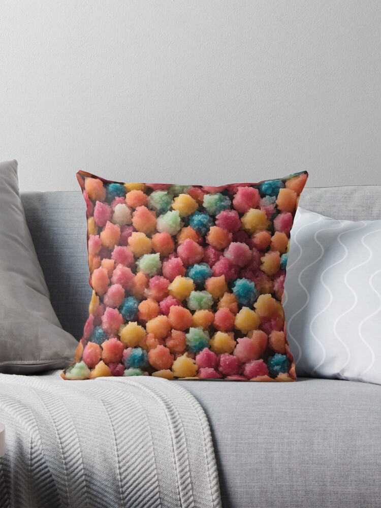 Thumbnail 1 of 4, Pillow, Colorful Shaved Ice designed and sold by DJALCHEMY.