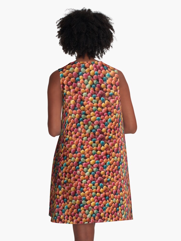 Thumbnail 3 of 4, A-Line Dress, Colorful Shaved Ice designed and sold by DJALCHEMY.