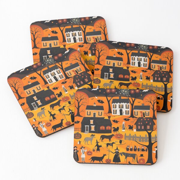 Item preview, Copy of Halloween in village,  American folk art designed and sold by Gala-life1.
