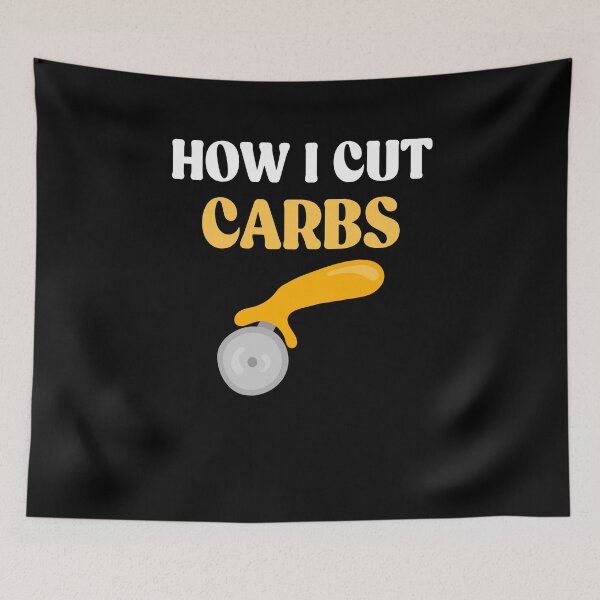 Item preview, How I Cut Carbs Funny Pizza Cutter Funny Gym Workout Diet Gift designed and sold by TMelonShop.