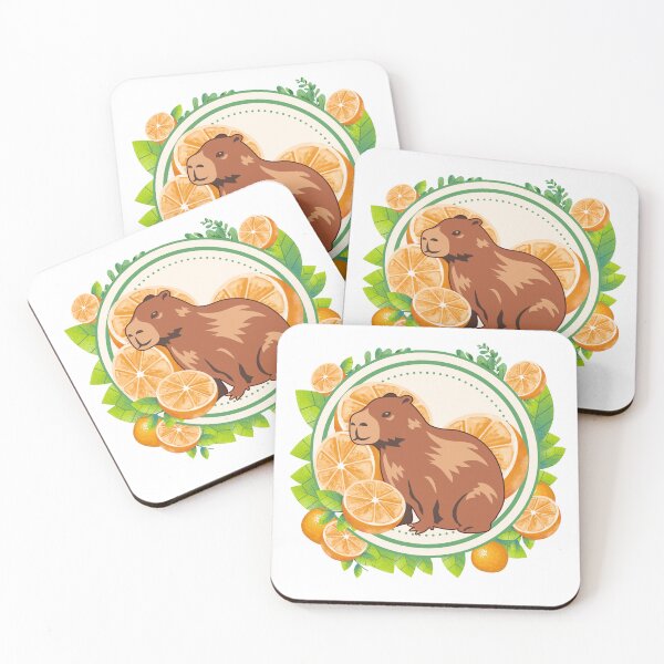 Item preview, capybara and oranges designed and sold by harshini2art.