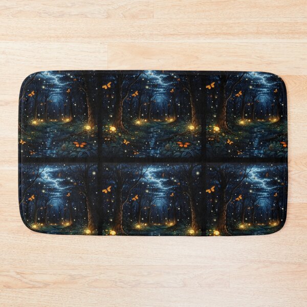 Item preview, Enchanted Night Forest With A Glow Of Fireflies  designed and sold by ticklemyfancies.