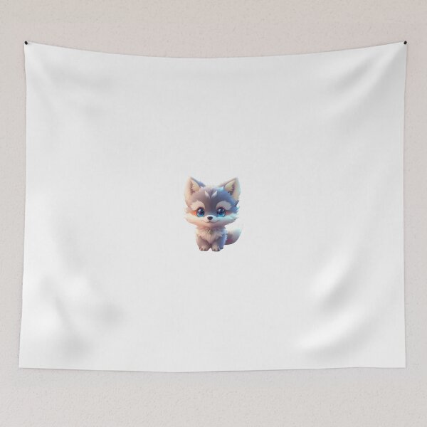 Item preview, A clipart of a cute little wolf having blue eyes.  designed and sold by Vegasstickers.