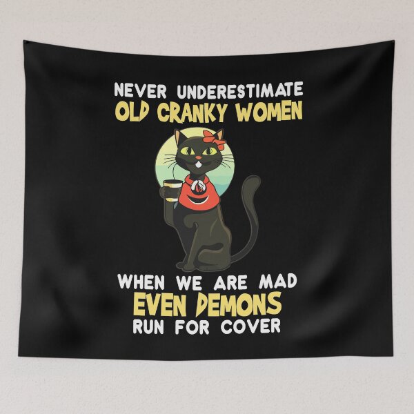 Item preview, Never Underestimate Old Cranky Women Funny Cat Coffee  Gift designed and sold by TMelonShop.