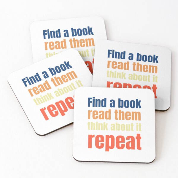 Item preview, Find a book, read it, think, repeat designed and sold by studio468.